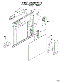 02 - Inner Door parts for Whirlpool Dishwasher DU950PWKQ0 from AppliancePartsPros.com
