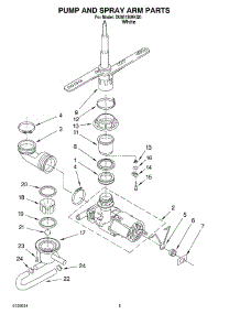 04 - Pump And Spray Arm parts for Whirlpool Dishwasher DU811SWKQ0 from AppliancePartsPros.com