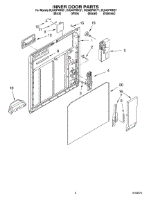02 - Inner Door parts for Whirlpool Dishwasher DU940PWKB1 from AppliancePartsPros.com