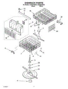 05 - Dishrack parts for Whirlpool Dishwasher DU930PWKB0 from AppliancePartsPros.com