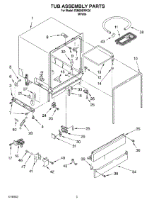 03 - Tub Assembly parts for Whirlpool Dishwasher DU800SWKQ0 from AppliancePartsPros.com