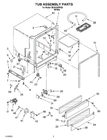 03 - Tub Assembly parts for Whirlpool Dishwasher DU810SWKQ0 from AppliancePartsPros.com
