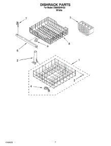 06 - Dishrack parts for Whirlpool Dishwasher DU800SWKQ0 from AppliancePartsPros.com