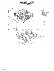 06 - Dishrack parts for Whirlpool Dishwasher DU810SWKQ0 from AppliancePartsPros.com