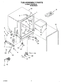 03 - Tub Assembly parts for Whirlpool Dishwasher DP840SWKX0 from AppliancePartsPros.com