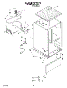 08 - Cabinet parts for Whirlpool Dishwasher DP840SWKX0 from AppliancePartsPros.com