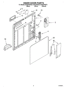 02 - Inner Door parts for Whirlpool Dishwasher DU945PWKT0 from AppliancePartsPros.com