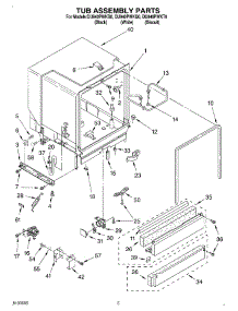 03 - Tub Assembly parts for Whirlpool Dishwasher DU940PWKT0 from AppliancePartsPros.com