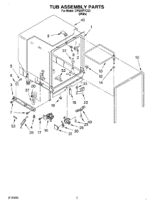 03 - Tub Assembly parts for Whirlpool Dishwasher DP920PFGQ3 from AppliancePartsPros.com