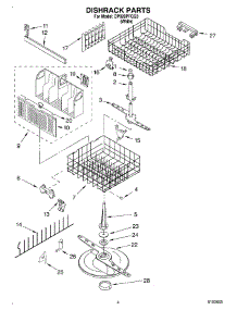 04 - Dishrack parts for Whirlpool Dishwasher DP920PFGQ3 from AppliancePartsPros.com
