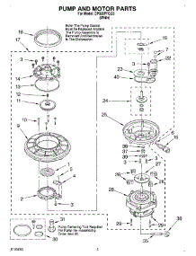 05 - Pump And Motor parts for Whirlpool Dishwasher DP920PFGQ3 from AppliancePartsPros.com