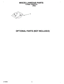 07 - Miscellaneous, Optional parts for Whirlpool Dishwasher DP920PFGQ3 from AppliancePartsPros.com