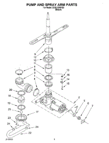 04 - Pump And Sprayarm parts for Whirlpool Dishwasher DU811SWKU0 from AppliancePartsPros.com