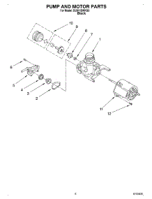 05 - Pump And Motor parts for Whirlpool Dishwasher DU811SWKU0 from AppliancePartsPros.com