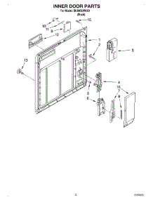 02 - Inner Door parts for Whirlpool Dishwasher DU840SWKX0 from AppliancePartsPros.com