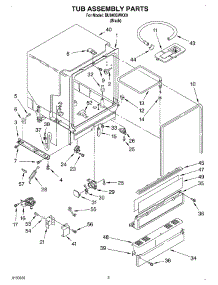 03 - Tub Assembly parts for Whirlpool Dishwasher DU840SWKX0 from AppliancePartsPros.com
