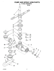 04 - Pump And Sprayarm parts for Whirlpool Dishwasher DU840SWKX0 from AppliancePartsPros.com
