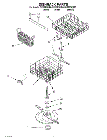 05 - Dishrack parts for Whirlpool Dishwasher DU900PWKB0 from AppliancePartsPros.com