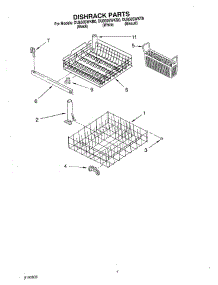 06 - Dishrack parts for Whirlpool Dishwasher DU850SWKB0 from AppliancePartsPros.com