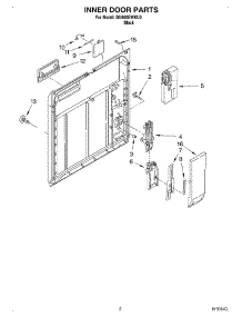 02 - Inner Door parts for Whirlpool Dishwasher DU800SWKU0 from AppliancePartsPros.com
