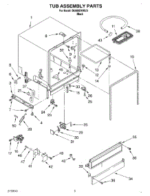 03 - Tub Assembly parts for Whirlpool Dishwasher DU800SWKU0 from AppliancePartsPros.com