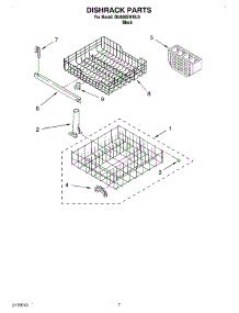06 - Dishrack parts for Whirlpool Dishwasher DU800SWKU0 from AppliancePartsPros.com
