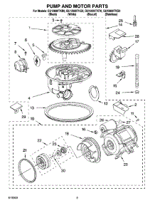 08 - Pump And Motor Parts parts for Whirlpool Dishwasher GU1200XTKB0 from AppliancePartsPros.com