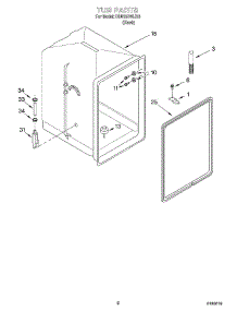 02 - Tub parts for Whirlpool Dishwasher DU018DWJX0 from AppliancePartsPros.com