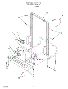04 - Frame parts for Whirlpool Dishwasher DU018DWJX0 from AppliancePartsPros.com