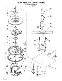 05 - Pump And Sprayarm parts for Whirlpool Dishwasher DU018DWJX0 from AppliancePartsPros.com