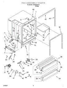 03 - Tub Assembly parts for Whirlpool Dishwasher SUD6000HQ1 from AppliancePartsPros.com