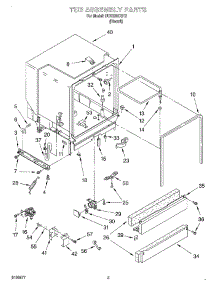 03 - Tub Assembly parts for Whirlpool Dishwasher DU1000CGT2 from AppliancePartsPros.com