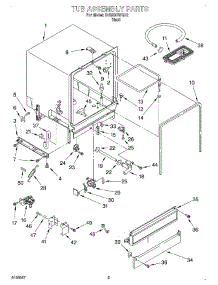 03 - Tub Assembly parts for Whirlpool Dishwasher DU800DWGU2 from AppliancePartsPros.com