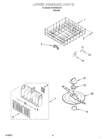 06 - Lower Dishrack parts for Whirlpool Dishwasher DU1000CGT2 from AppliancePartsPros.com