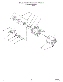 05 - Pump And Motor parts for Whirlpool Dishwasher DU800DWGU2 from AppliancePartsPros.com