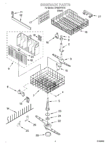 04 - Dishrack parts for Whirlpool Dishwasher DP920PFGY4 from AppliancePartsPros.com