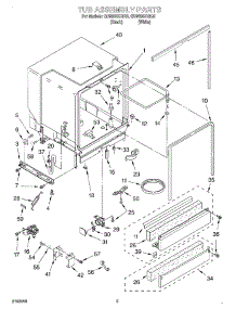 03 - Tub Assembly parts for Whirlpool Dishwasher GU960SCGB0 from AppliancePartsPros.com
