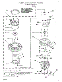 05 - Pump And Motor parts for Whirlpool Dishwasher DP920PFGY4 from AppliancePartsPros.com