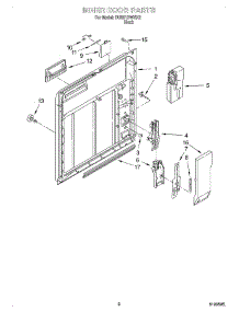 02 - Inner Door parts for Whirlpool Dishwasher DU801DWGX2 from AppliancePartsPros.com