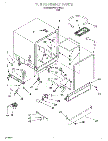 03 - Tub Assembly parts for Whirlpool Dishwasher DU801DWGX2 from AppliancePartsPros.com