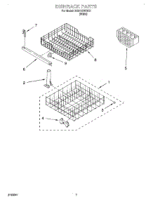 06 - Dishrack parts for Whirlpool Dishwasher DU811DWGQ1 from AppliancePartsPros.com