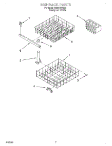 06 - Dishrack parts for Whirlpool Dishwasher DU801DWGQ2 from AppliancePartsPros.com