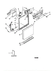 Frame And Console parts for Whirlpool Dishwasher DU850DWGX2 from AppliancePartsPros.com