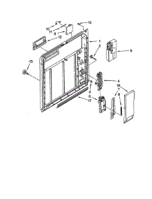 Inner Door parts for Whirlpool Dishwasher DU850DWGX2 from AppliancePartsPros.com
