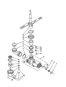 Pump And Spray Arm parts for Whirlpool Dishwasher DU850DWGX2 from AppliancePartsPros.com