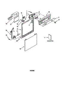 Frame And Console parts for Whirlpool Dishwasher DU850DWGQ2 from AppliancePartsPros.com