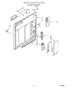 02 - Inner Door parts for Whirlpool Dishwasher DU811DWGU1 from AppliancePartsPros.com