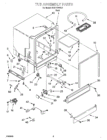 03 - Tub Assembly parts for Whirlpool Dishwasher DU811DWGU1 from AppliancePartsPros.com