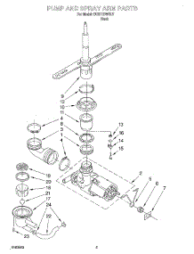 04 - Pump And Spray Arm parts for Whirlpool Dishwasher DU811DWGU1 from AppliancePartsPros.com