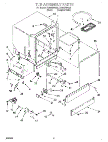 03 - Tub Assembly parts for Whirlpool Dishwasher DU805DWGQ2 from AppliancePartsPros.com